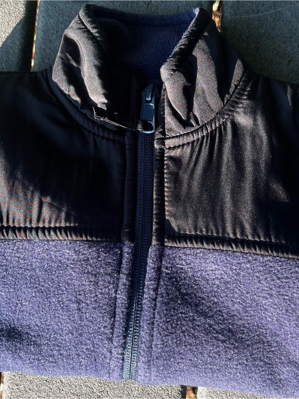 The Children's Place Navy and Black Fleece Zip Jacket